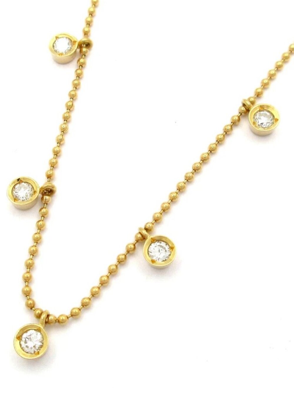 La soma 18K Yellow Gold Diamond Necklace